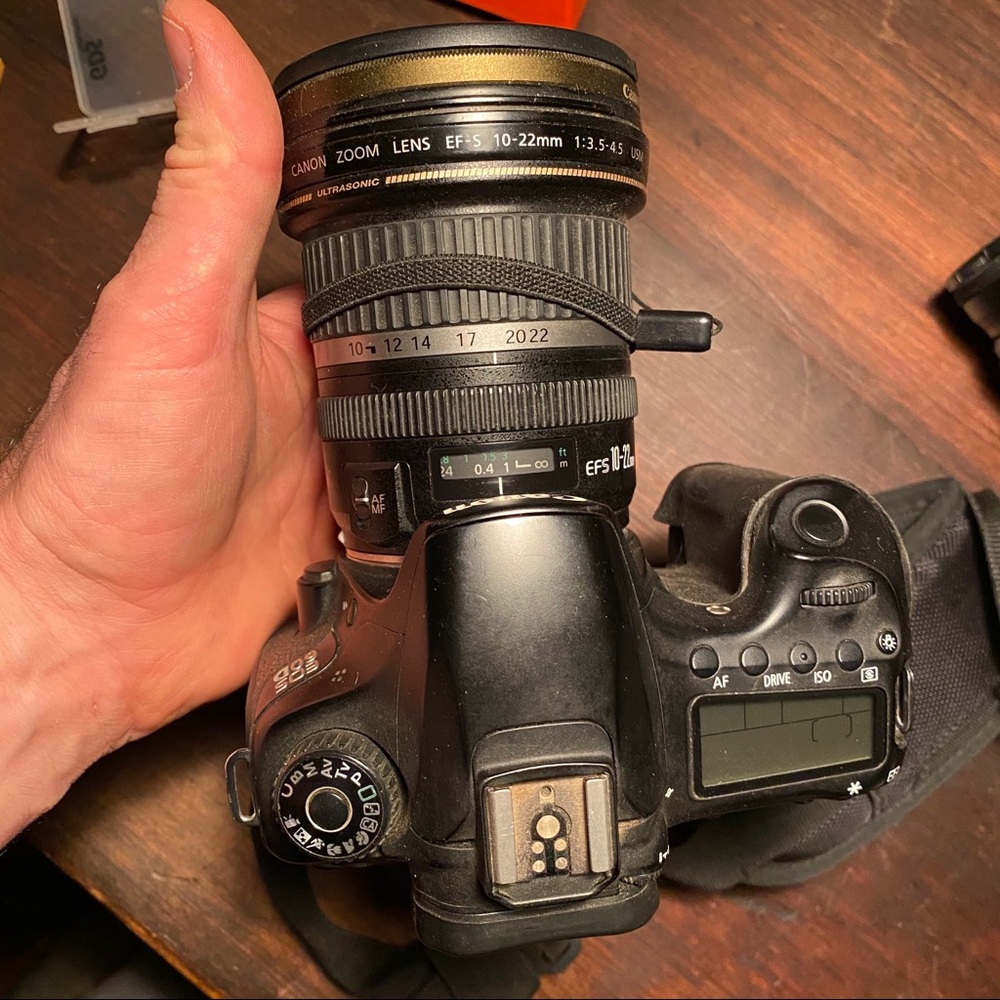 Canon 60D camera with wide angle lens